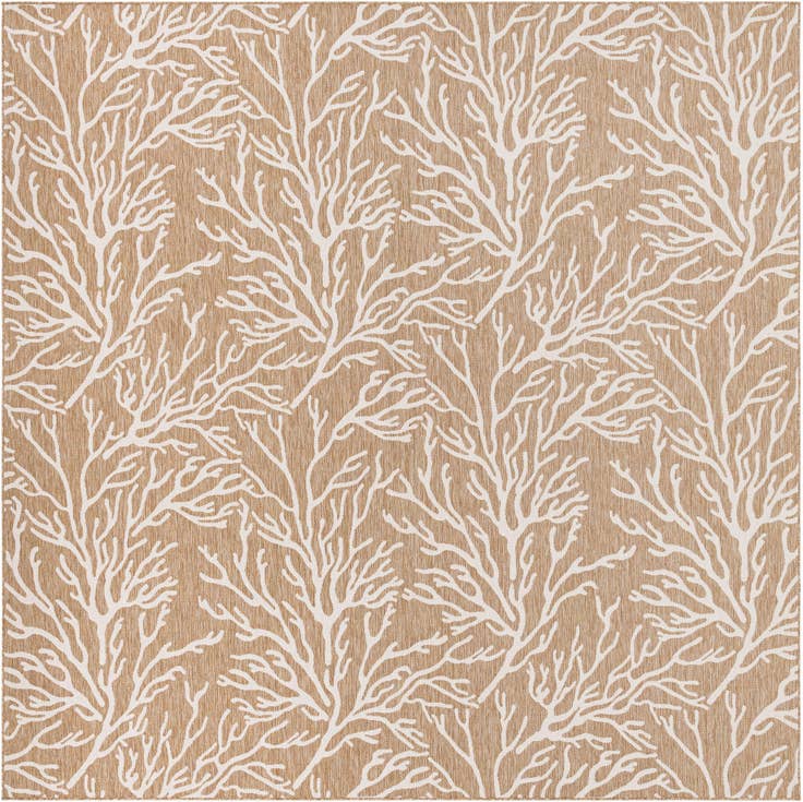 Detail image of 13' x 13' Easy-Clean Coastal Indoor / Outdoor Square Rug