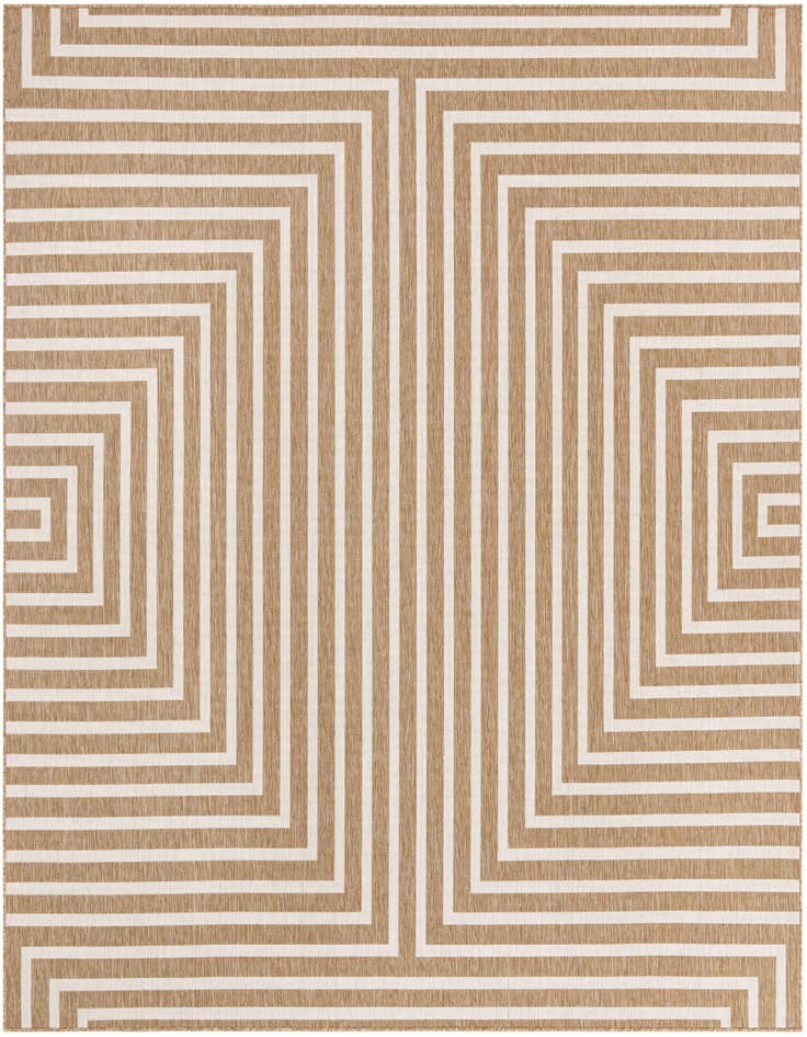 Detail image of 10' x 10' Easy-Clean Modern Indoor / Outdoor Square Rug