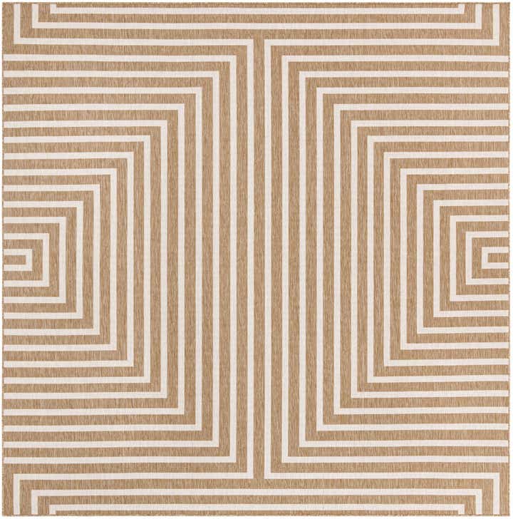 10' x 10' Easy-Clean Modern Indoor / Outdoor Square Rug