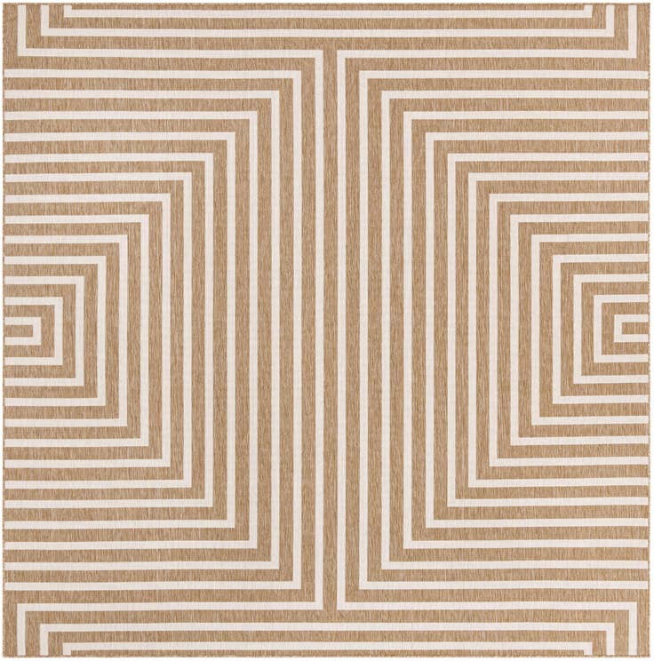 Detail image of 10' x 10' Easy-Clean Modern Indoor / Outdoor Square Rug