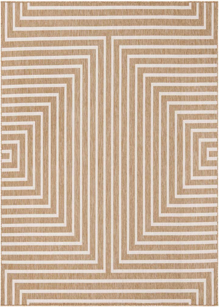 7' 10 x 7' 10 Easy-Clean Modern Indoor / Outdoor Square Rug