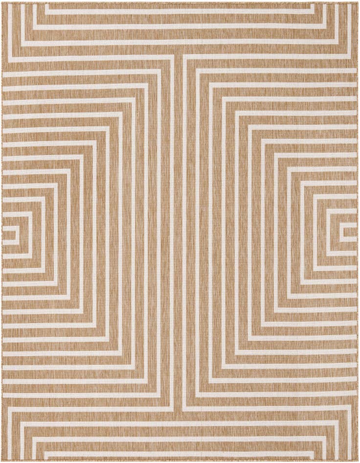 Detail image of 7' 10 x 7' 10 Easy-Clean Modern Indoor / Outdoor Square Rug
