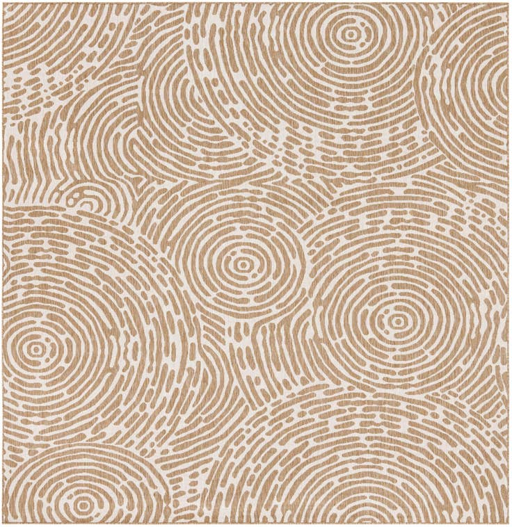 Detail image of 10' x 10' Easy-Clean Modern Indoor / Outdoor Square Rug