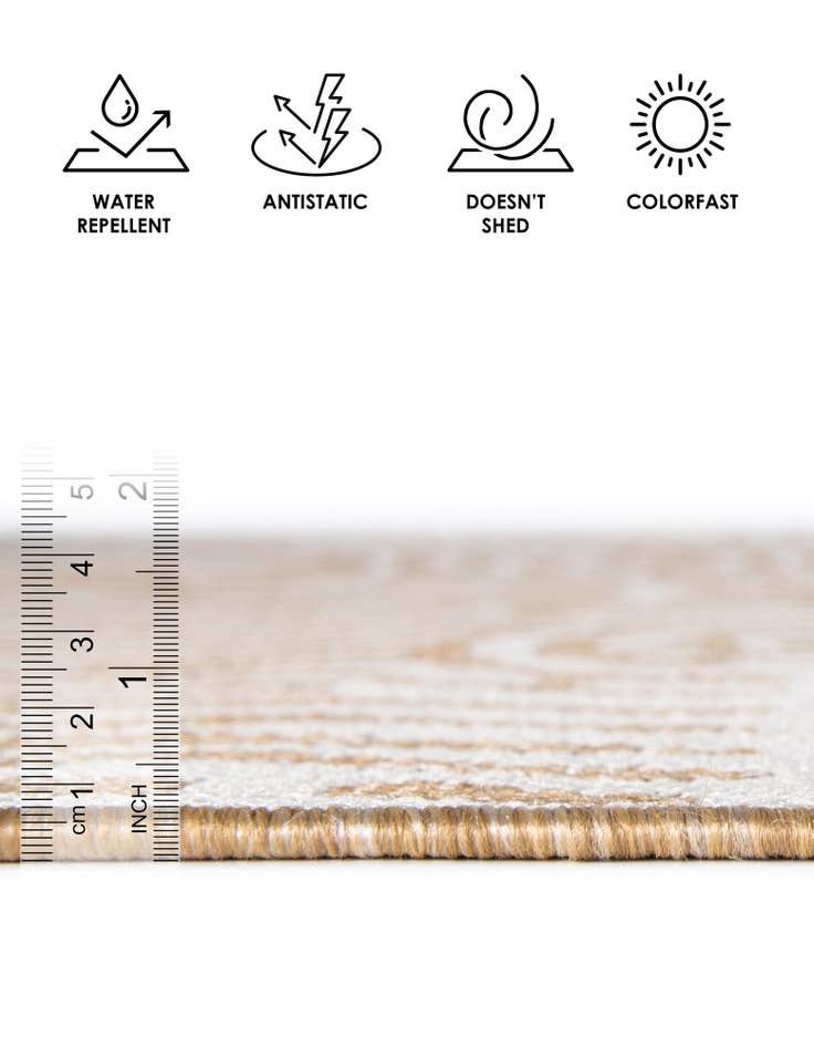 Detail image of 10' x 10' Easy-Clean Modern Indoor / Outdoor Square Rug