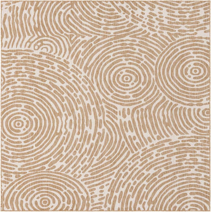 Detail image of 7' 10 x 7' 10 Easy-Clean Modern Indoor / Outdoor Square Rug