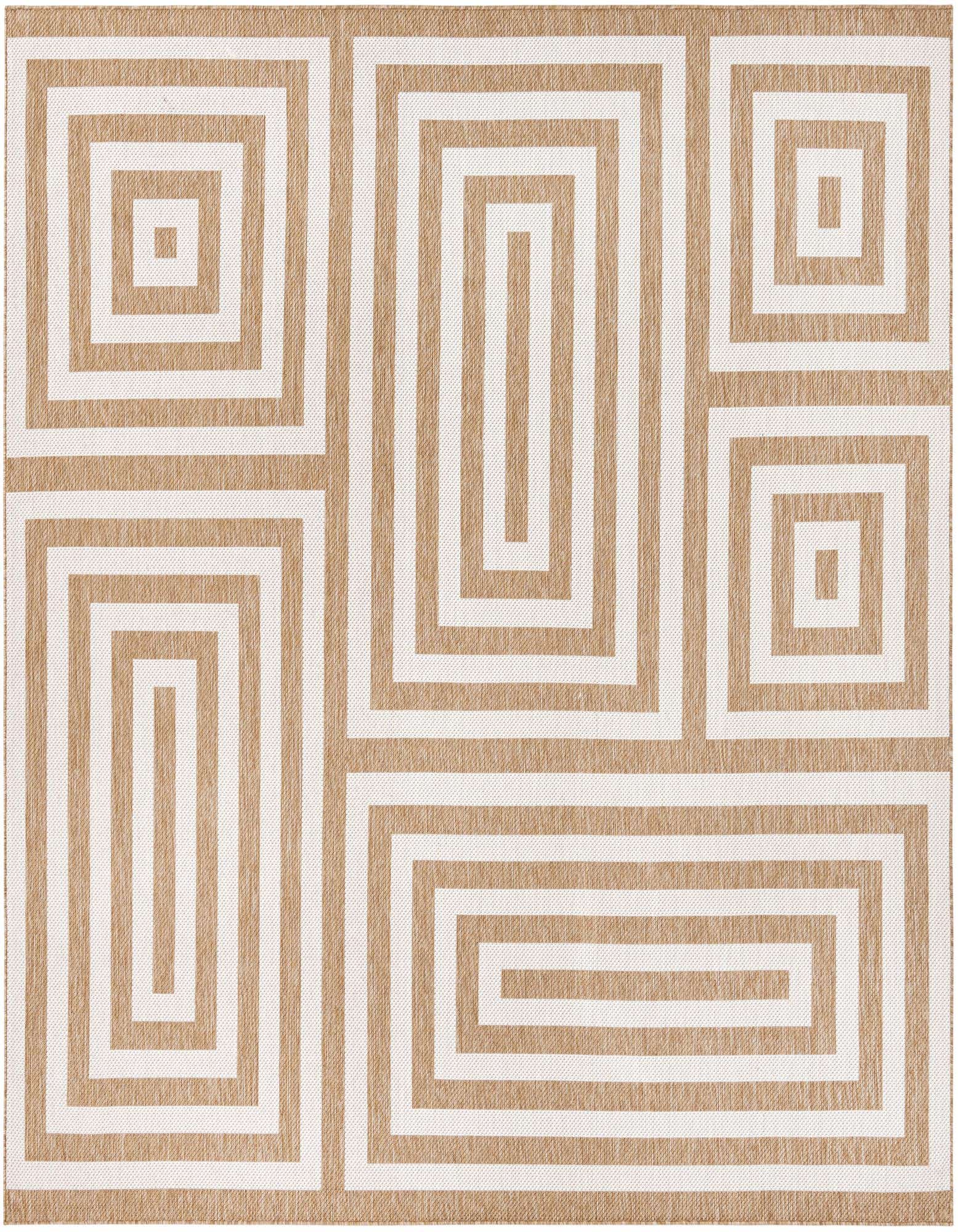 10' x 10' Easy-Clean Modern Indoor / Outdoor Square Rug