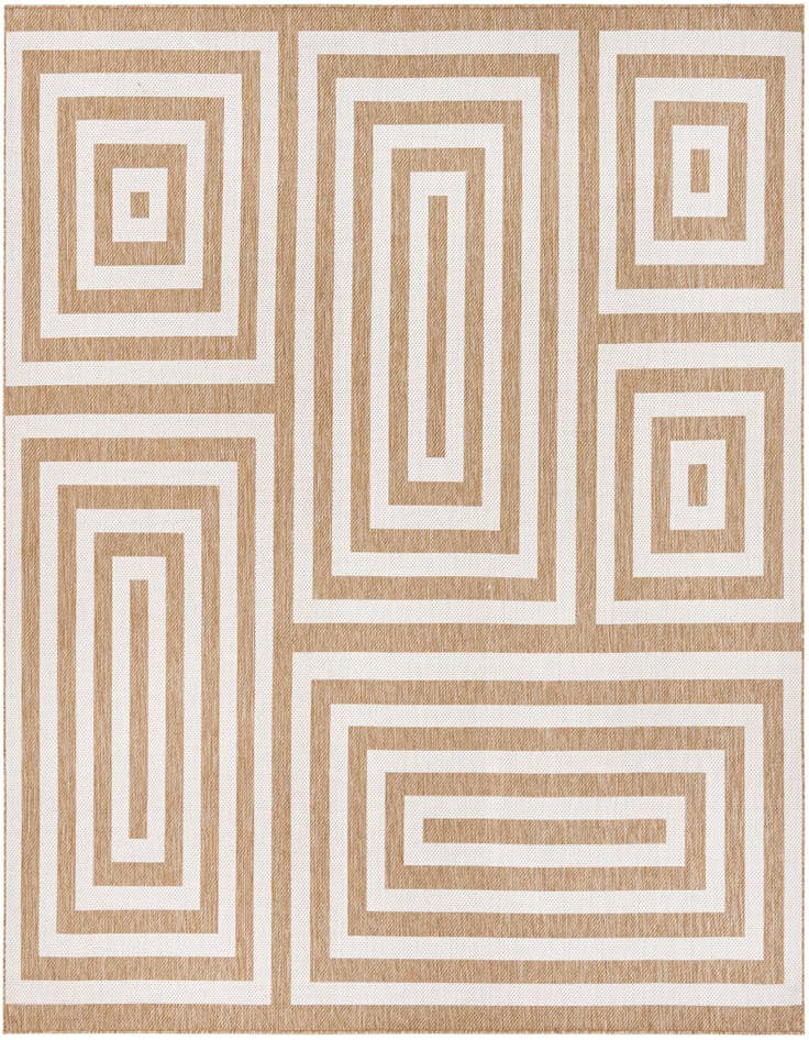 Detail image of 10' x 10' Easy-Clean Modern Indoor / Outdoor Square Rug
