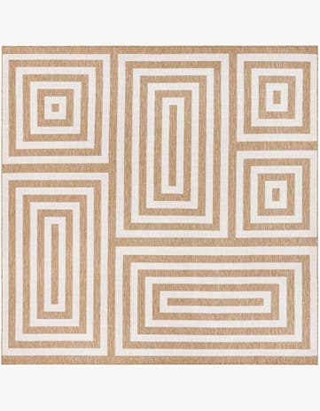 10' x 10' Easy-Clean Modern Indoor / Outdoor Square Rug