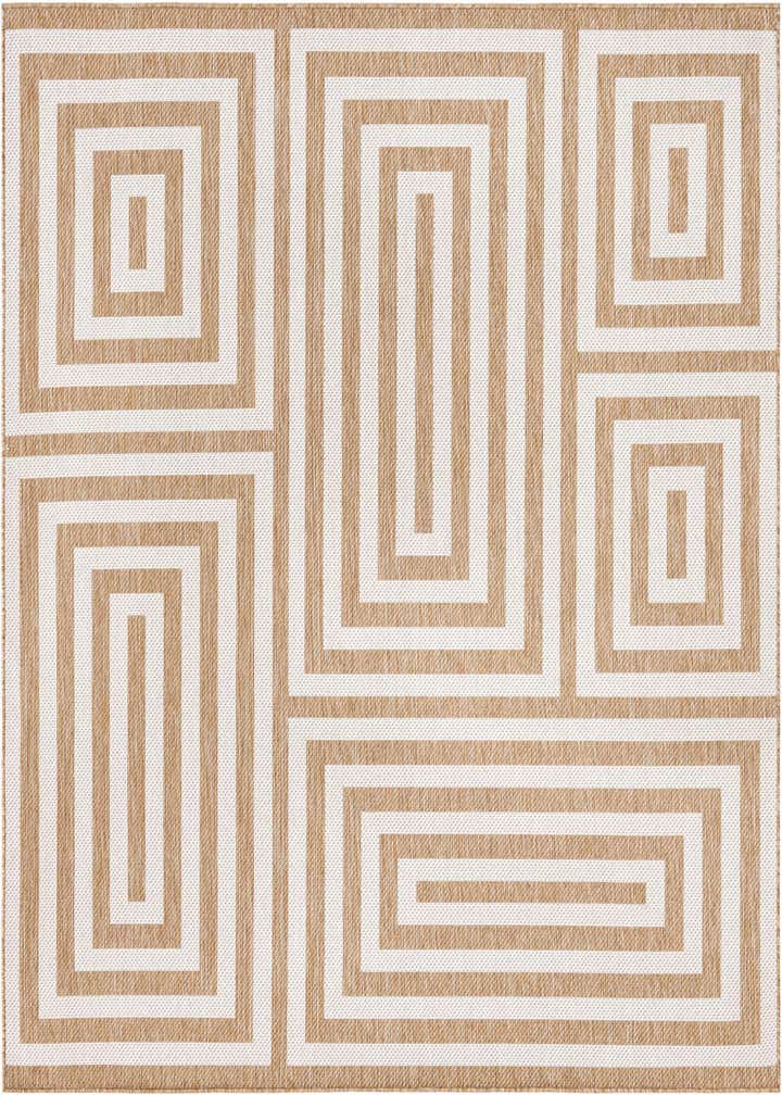 7' 10 x 7' 10 Easy-Clean Modern Indoor / Outdoor Square Rug