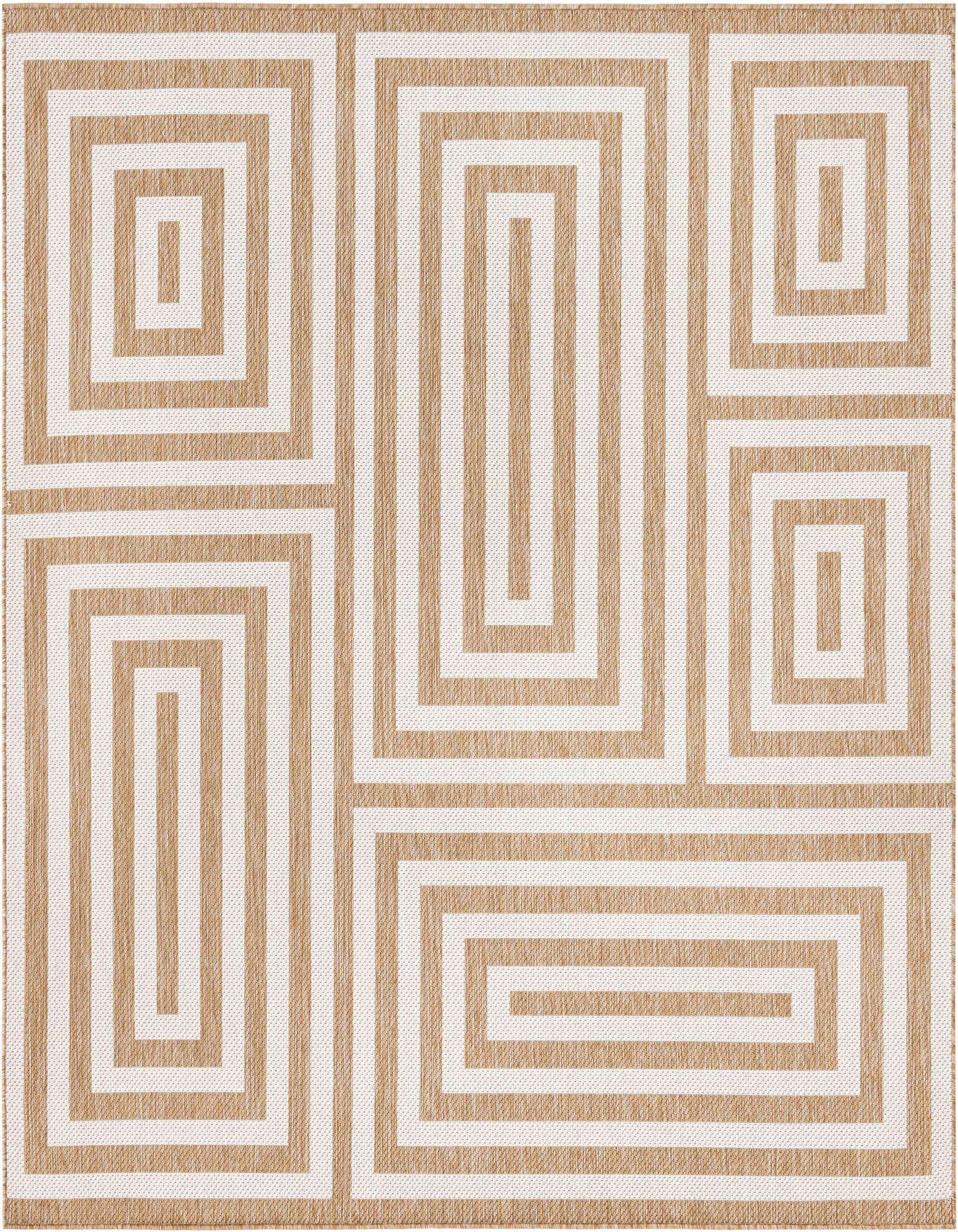 7' 10 x 7' 10 Easy-Clean Modern Indoor / Outdoor Square Rug
