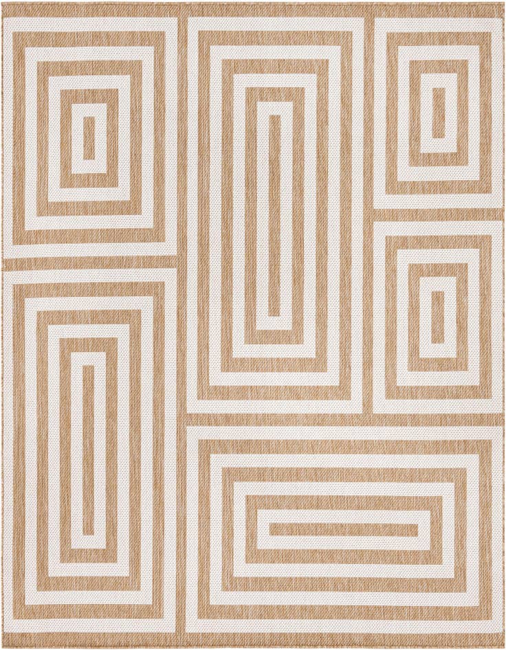 Detail image of 7' 10 x 7' 10 Easy-Clean Modern Indoor / Outdoor Square Rug