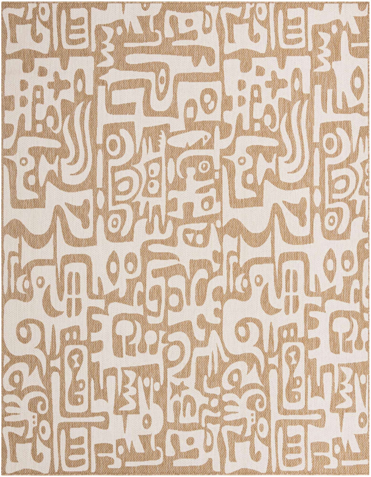 10' x 10' Easy-Clean Modern Indoor / Outdoor Square Rug