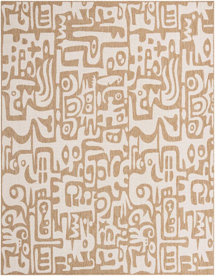 Detail image of 10' x 10' Easy-Clean Modern Indoor / Outdoor Square Rug