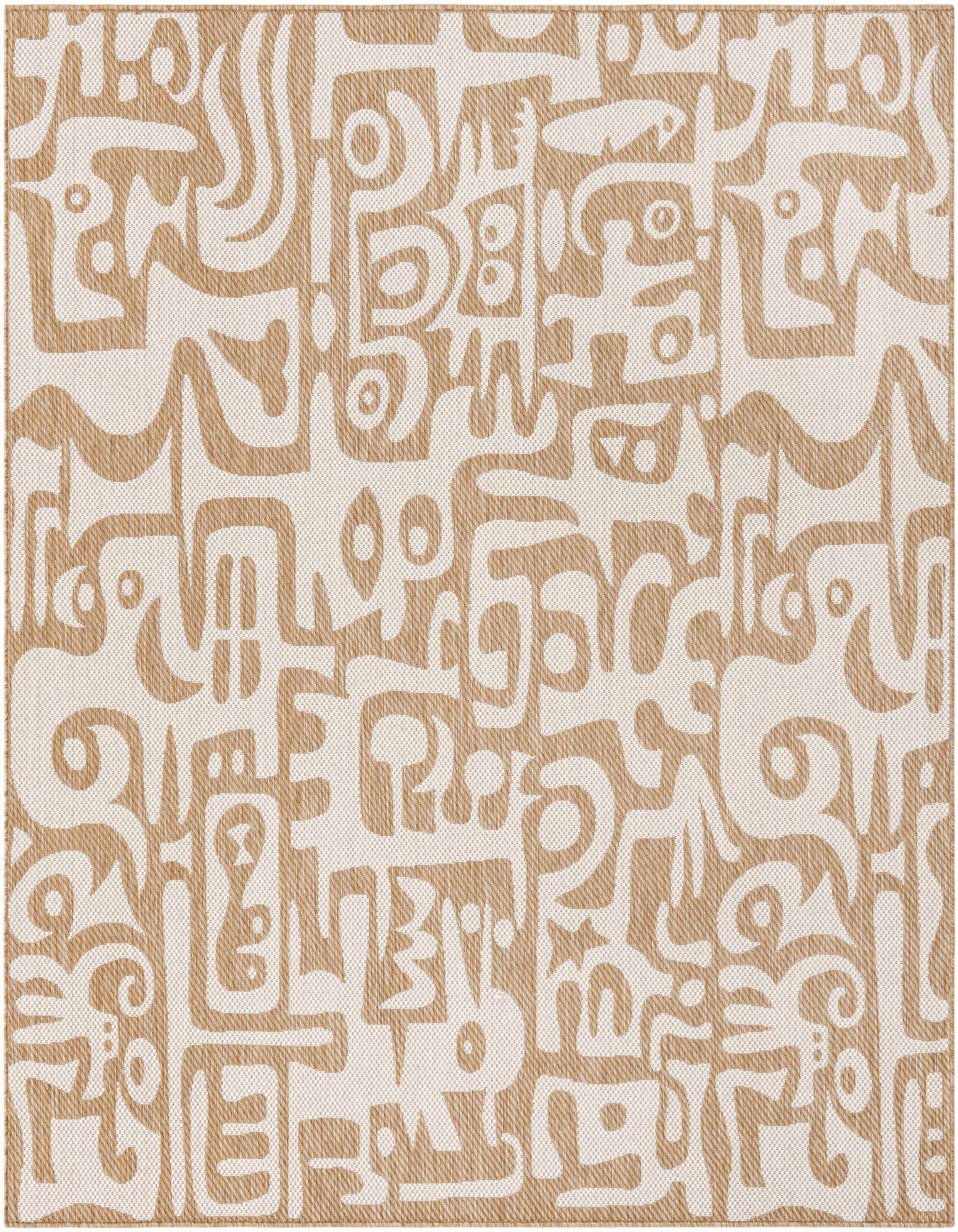 7' 10 x 7' 10 Easy-Clean Modern Indoor / Outdoor Square Rug