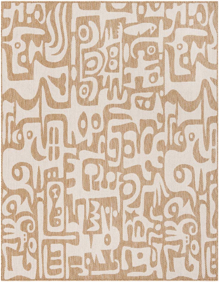 Detail image of 7' 10 x 7' 10 Easy-Clean Modern Indoor / Outdoor Square Rug