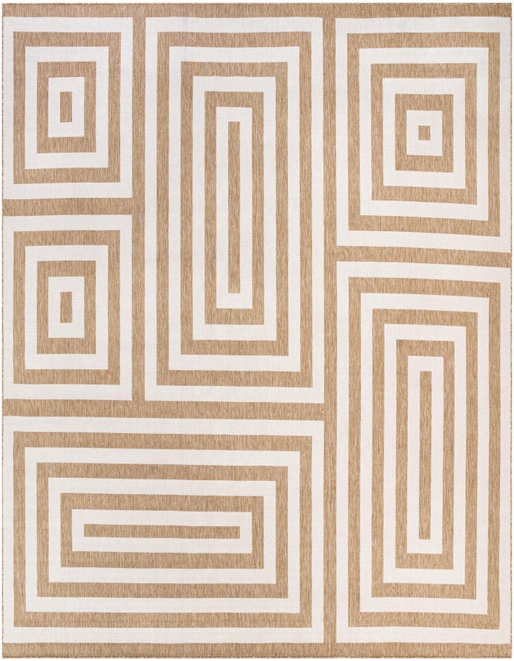 Detail image of 13' x 13' Easy-Clean Modern Indoor / Outdoor Square Rug