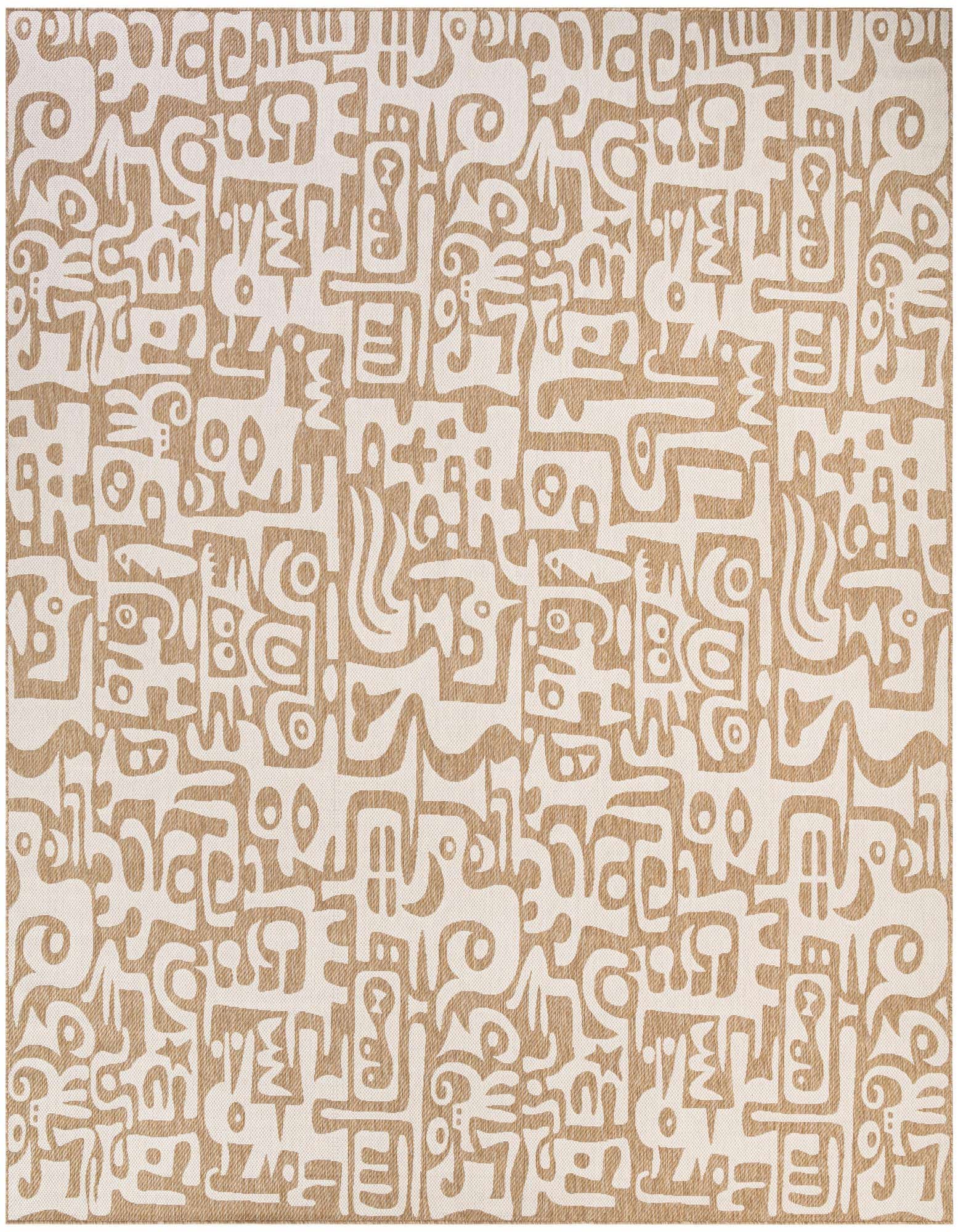 13' x 13' Easy-Clean Modern Indoor / Outdoor Square Rug