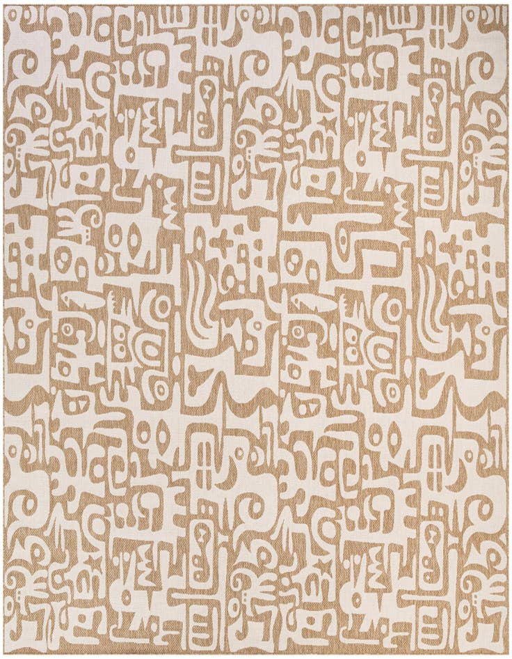 Detail image of 13' x 13' Easy-Clean Modern Indoor / Outdoor Square Rug