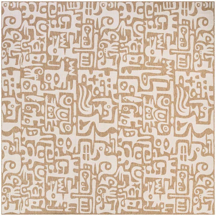 13' x 13' Easy-Clean Modern Indoor / Outdoor Square Rug