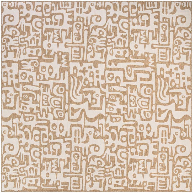 Detail image of 13' x 13' Easy-Clean Modern Indoor / Outdoor Square Rug