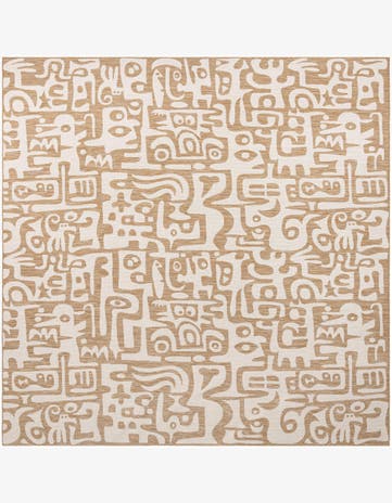 12' x 12' Easy-Clean Modern Indoor / Outdoor Square Rug