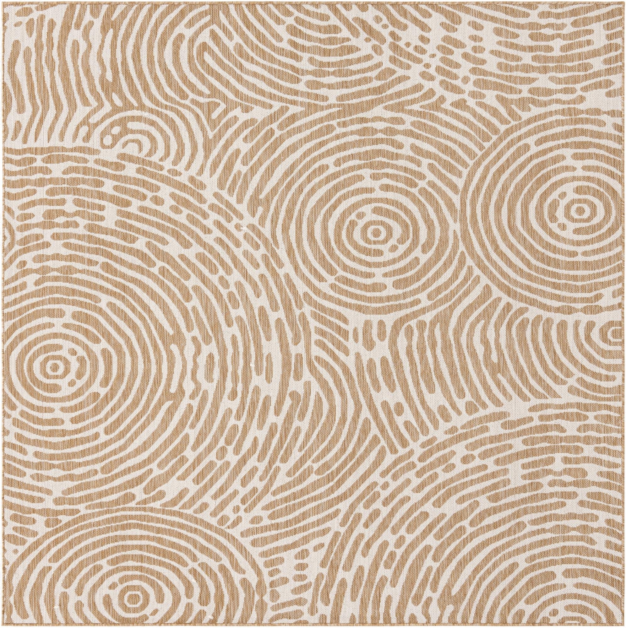 7' 10 x 7' 10  Washable Modern Indoor / Outdoor Square Rug