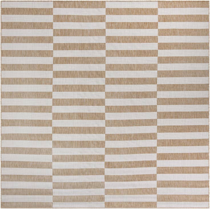 Detail image of 10' x 10' Easy-Clean Ribbon Indoor / Outdoor Square Rug