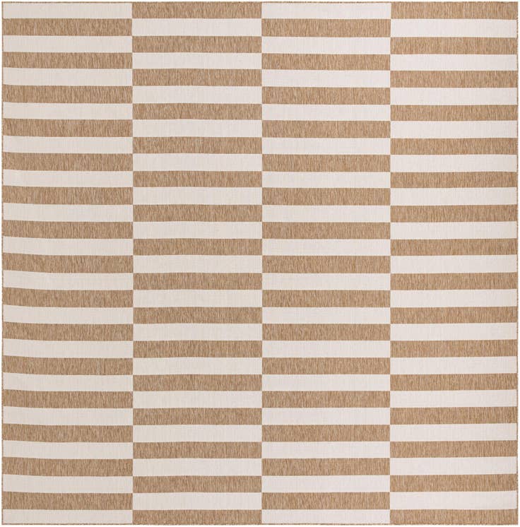 Detail image of 13' x 13' Easy-Clean Ribbon Indoor / Outdoor Square Rug
