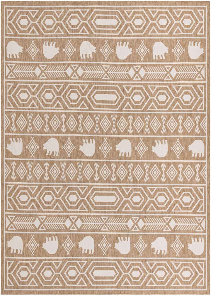 13' x 13' Easy-Clean Southwestern Indoor / Outdoor Square Rug