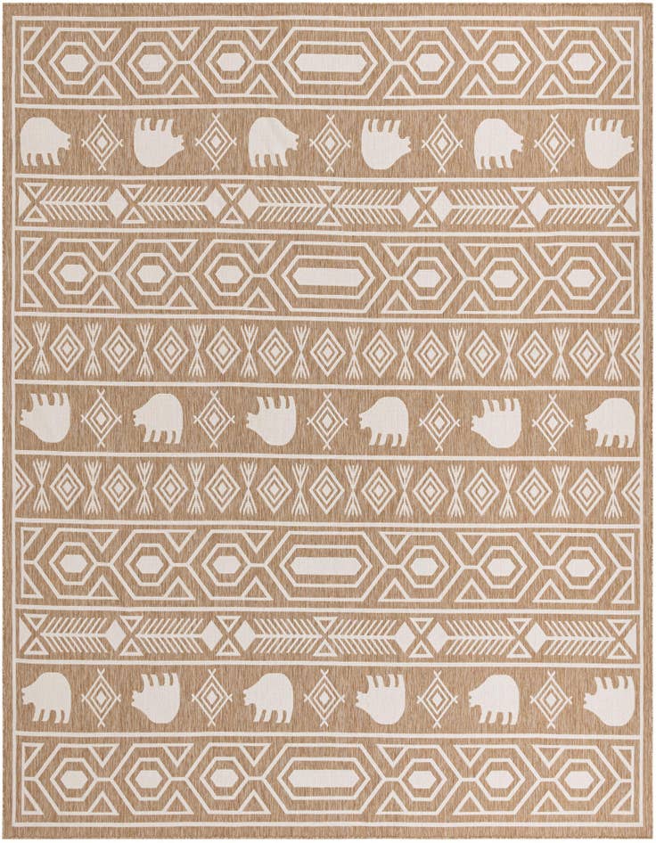 Detail image of 13' x 13' Easy-Clean Southwestern Indoor / Outdoor Square Rug