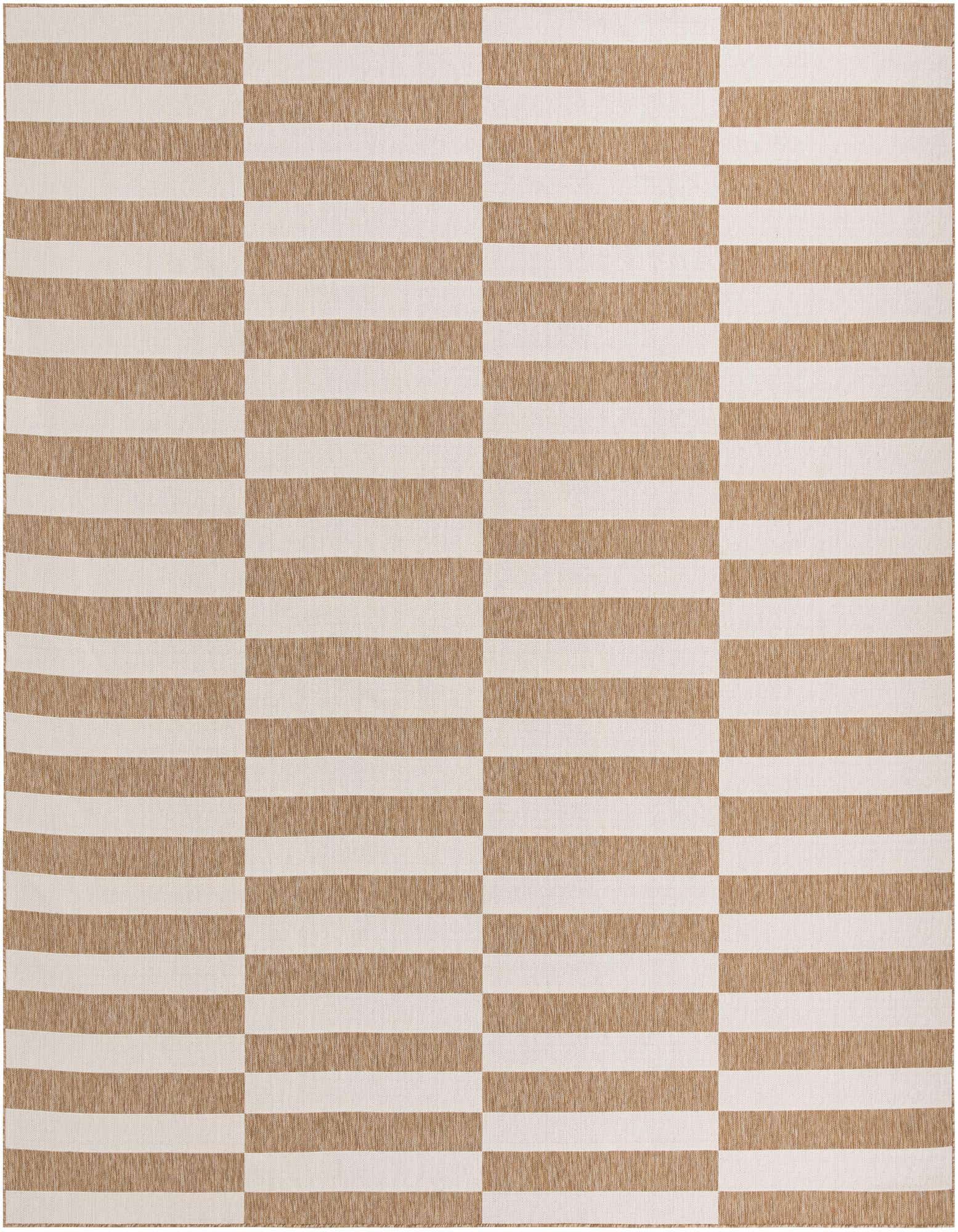 13' x 13' Easy-Clean Striped Indoor / Outdoor Square Rug