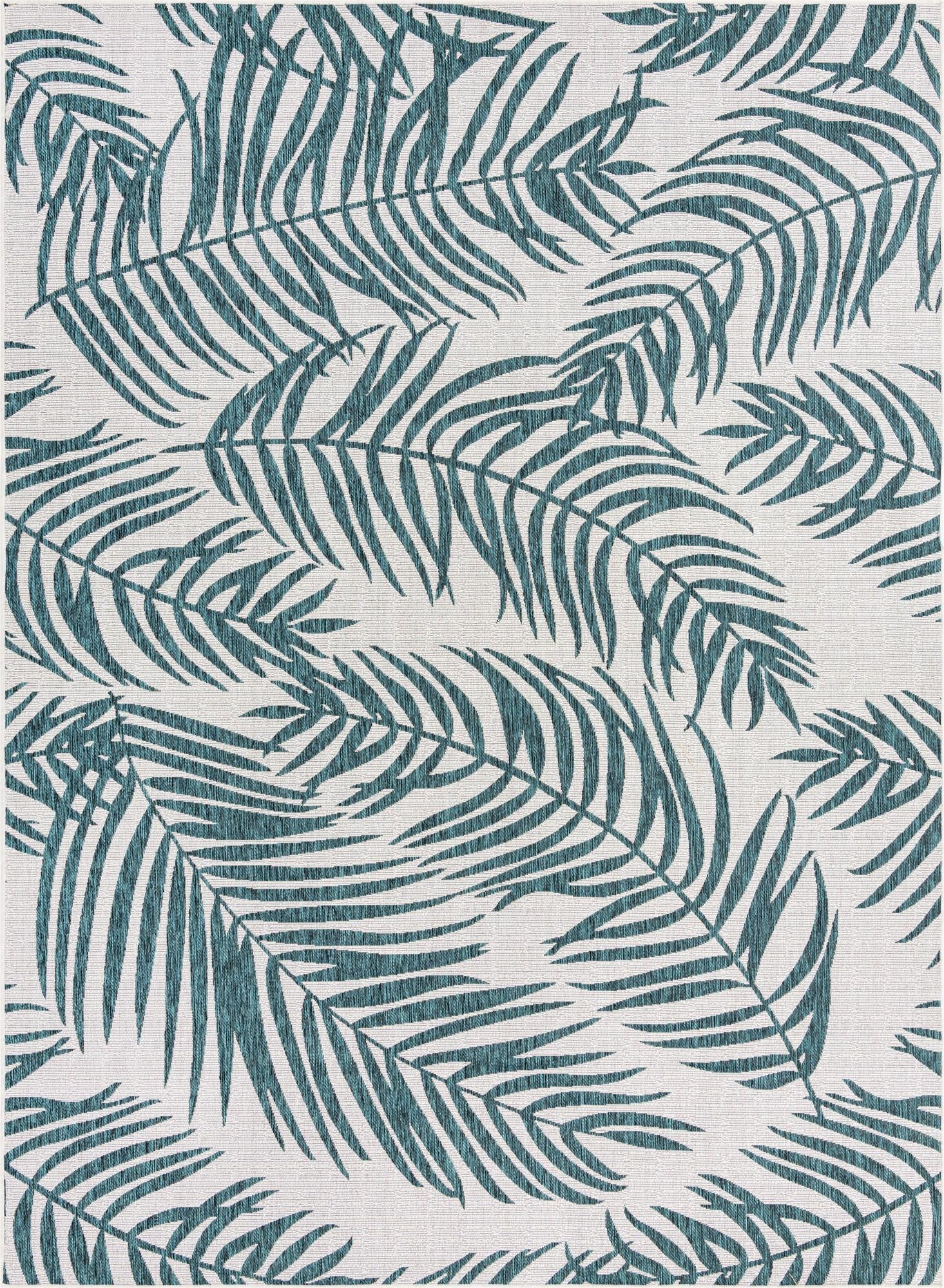 9' x 12' Easy-Clean Botanical Indoor / Outdoor Rug