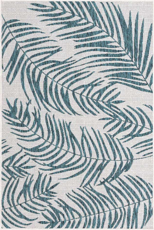 Detail image of 4' x 6' Easy-Clean Botanical Indoor / Outdoor Rug