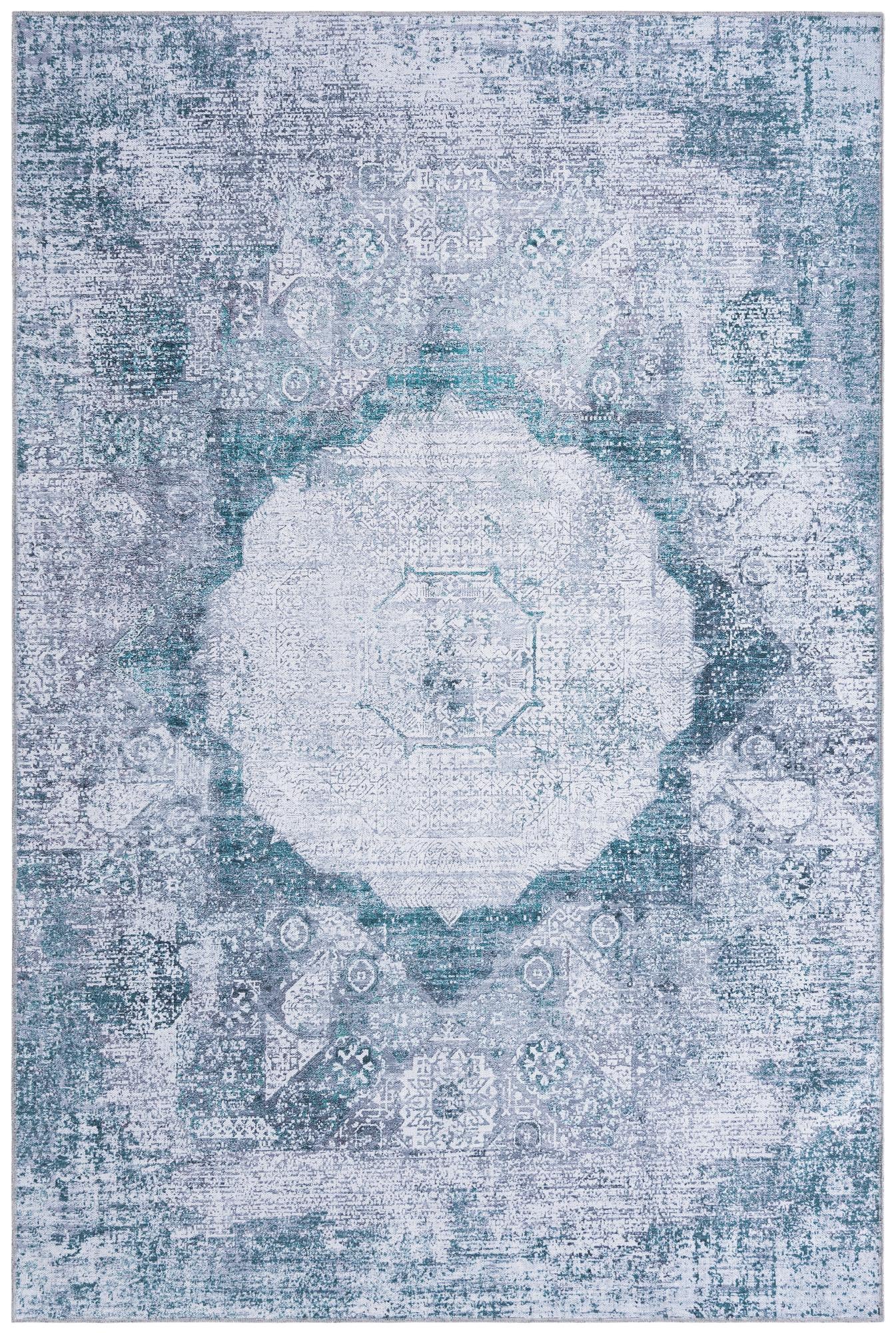 Rug Teal and Ivory Swatch link