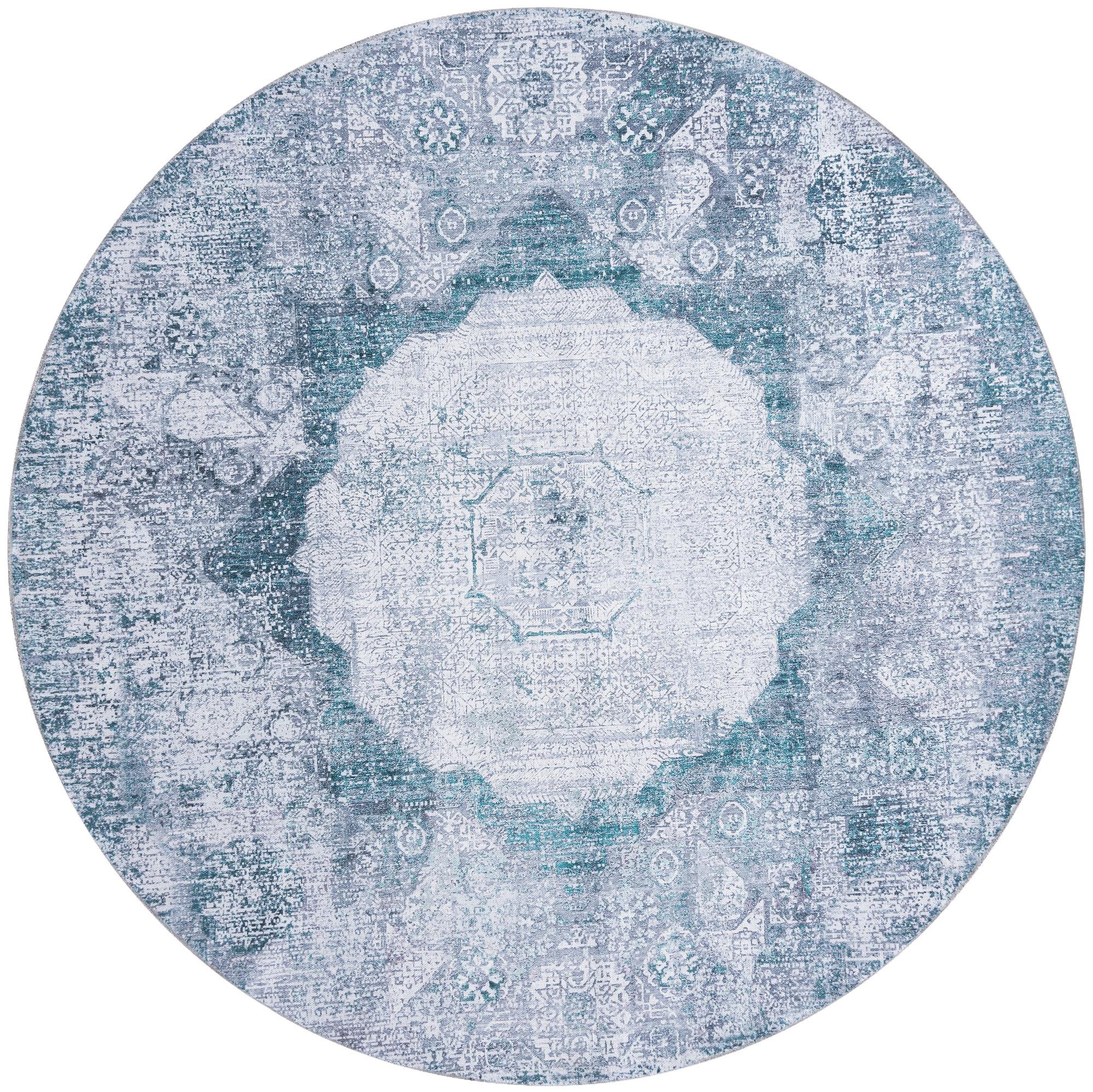 Rug Teal and Ivory Swatch link