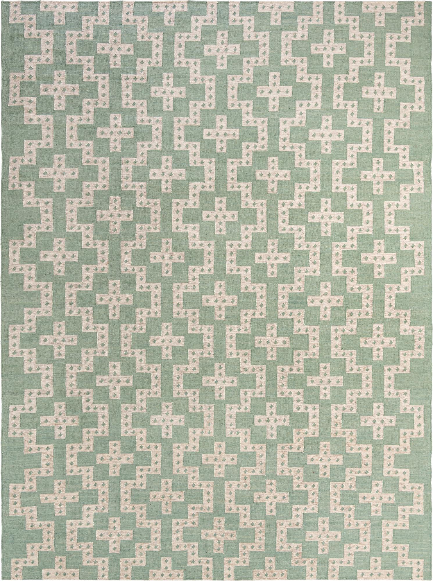 Rug Teal and White Swatch link