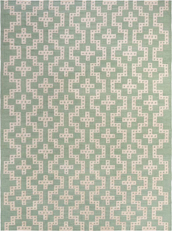 Detail image of 10' x 14' 1 Hand Woven Kilim Wool Rug