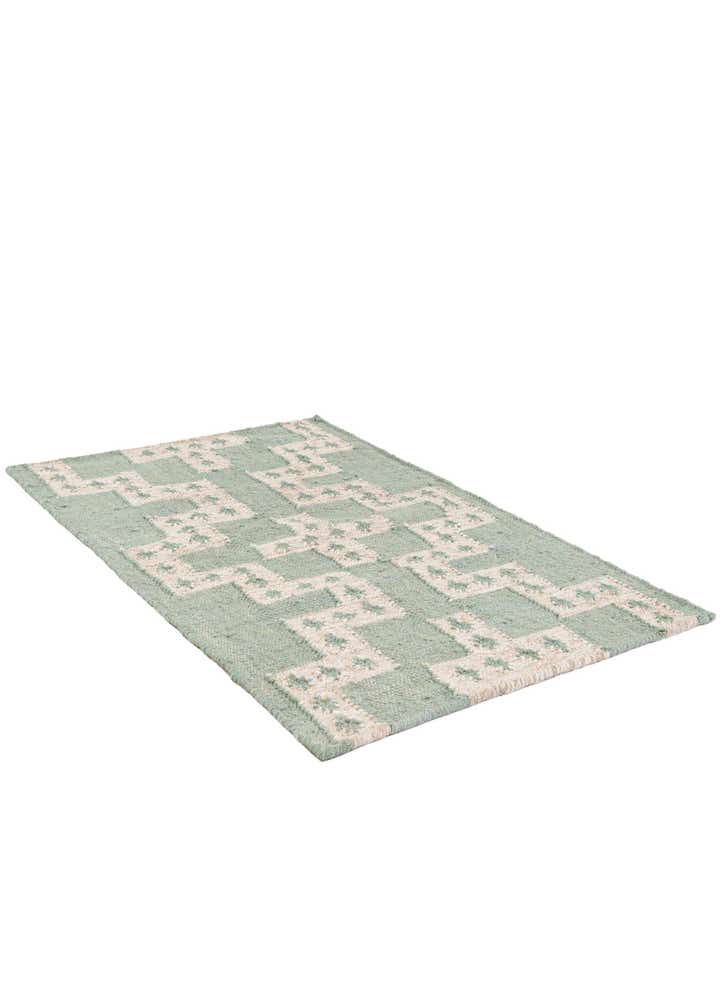 2' x 3' 1 Hand Woven Kilim Wool Rug