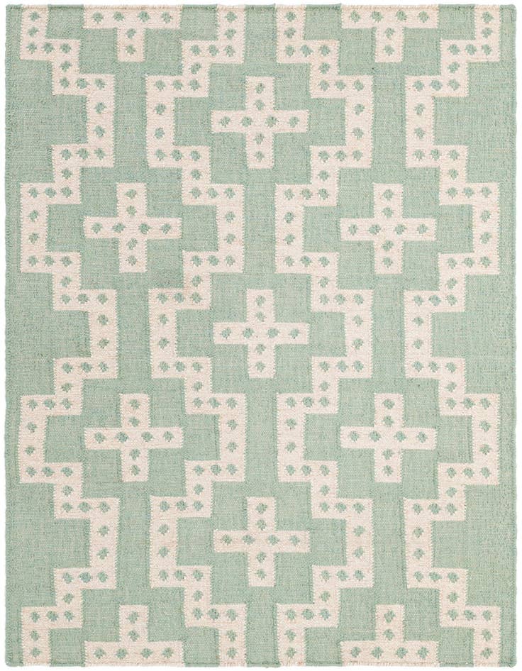 Detail image of 4' 1 x 6' 1 Hand Woven Kilim Wool Rug