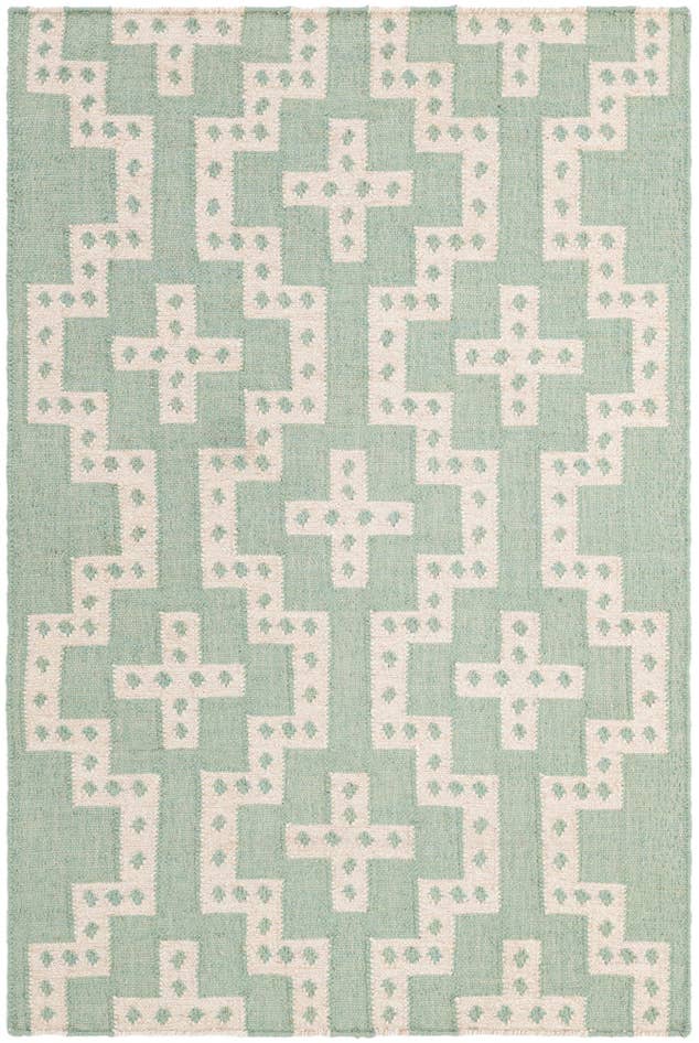 Detail image of 4' 1 x 6' 1 Hand Woven Kilim Wool Rug