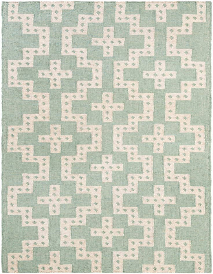 Detail image of 5' 1 x 8' Hand Woven Kilim Wool Rug