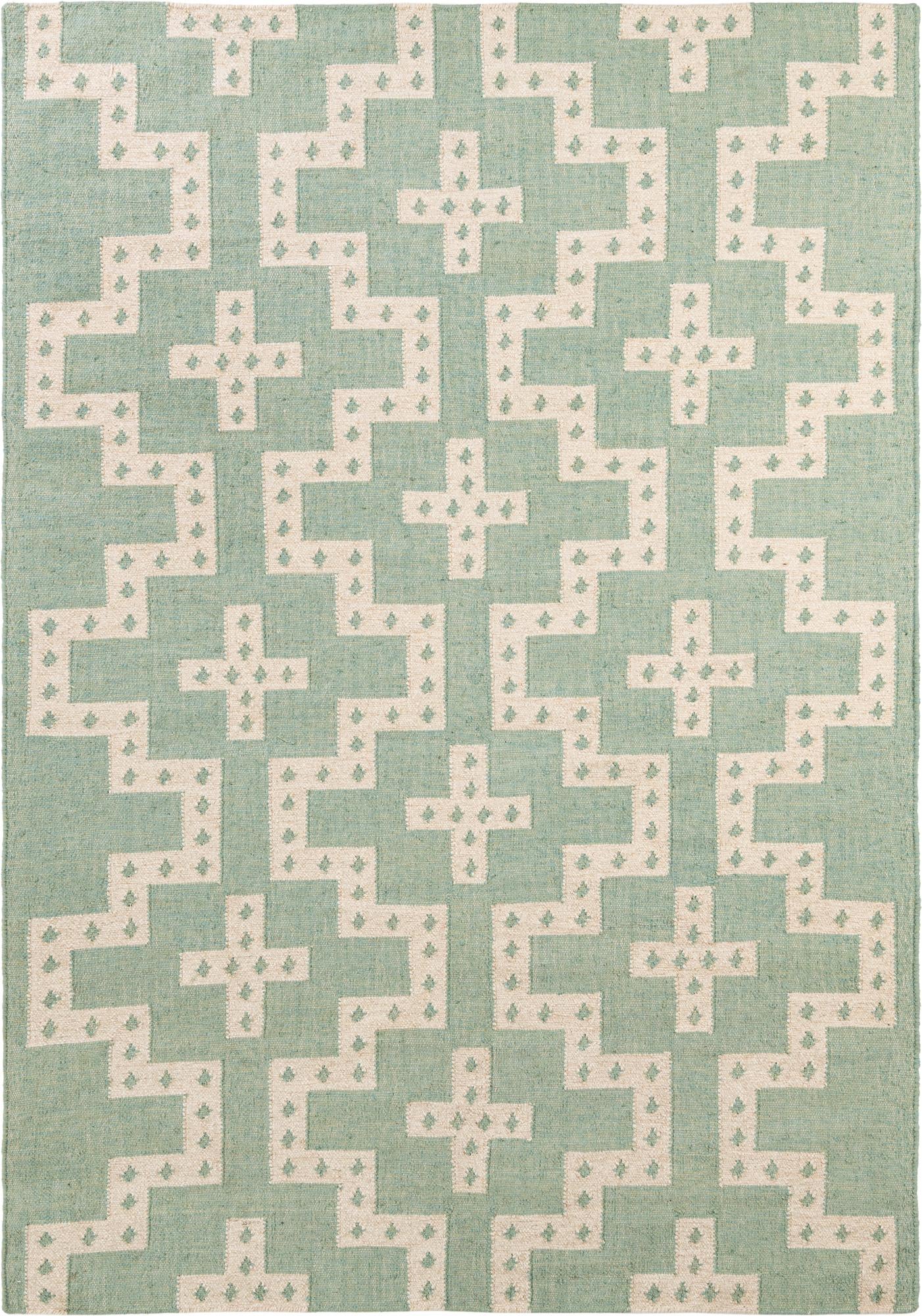 Rug Teal and White Swatch link