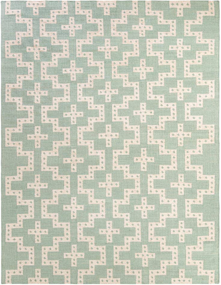 Detail image of 9' x 12' Hand Woven Kilim Wool Rug
