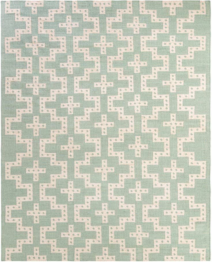 Detail image of 9' x 12' Hand Woven Kilim Wool Rug
