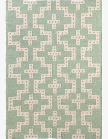 6' 1 x 9' Hand Woven Kilim Wool Rug