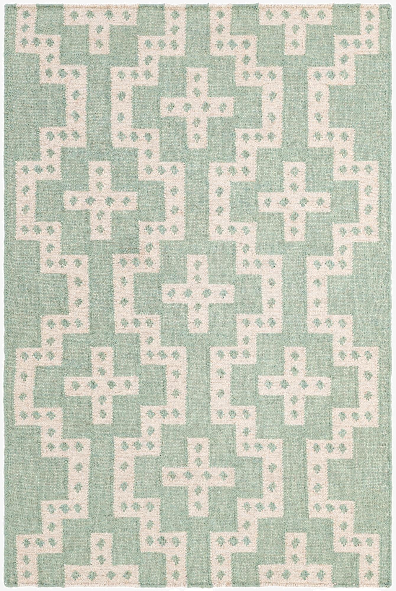 4' 1 x 6' 1  Hand Woven Kilim Wool Rug