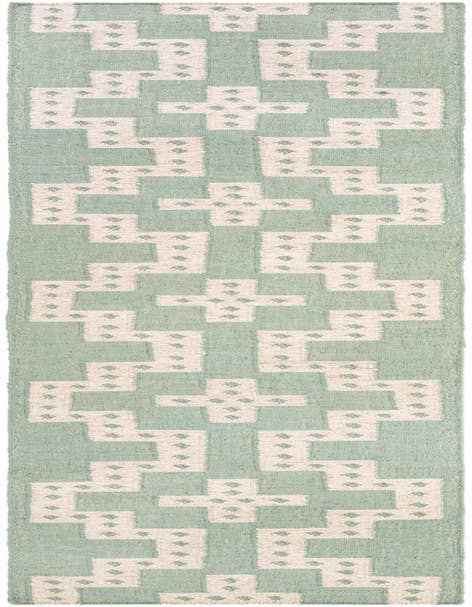 Detail image of 2' 7 x 12' Hand Woven Kilim Wool Runner Rug