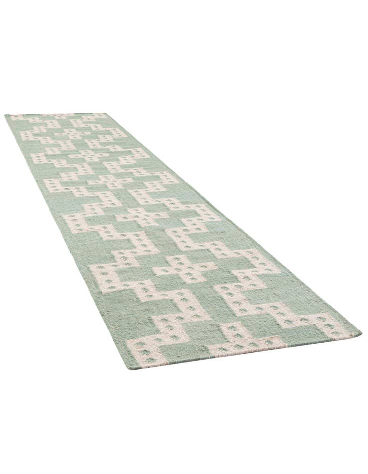 Detail image of 2' 7 x 12'  Hand Woven Kilim Wool Runner Rug