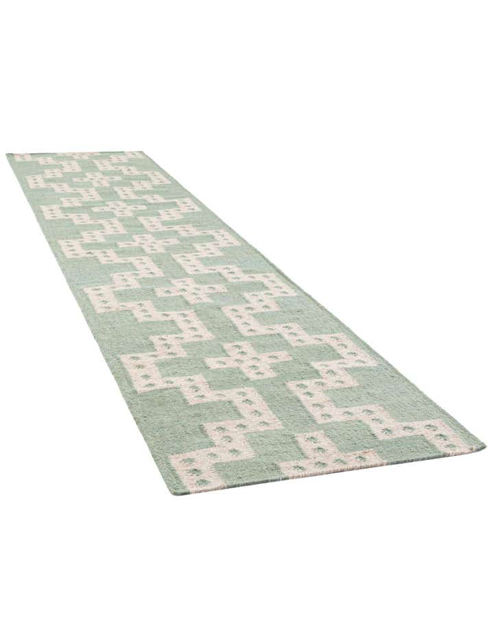 2' 7 x 12' Hand Woven Kilim Wool Runner Rug