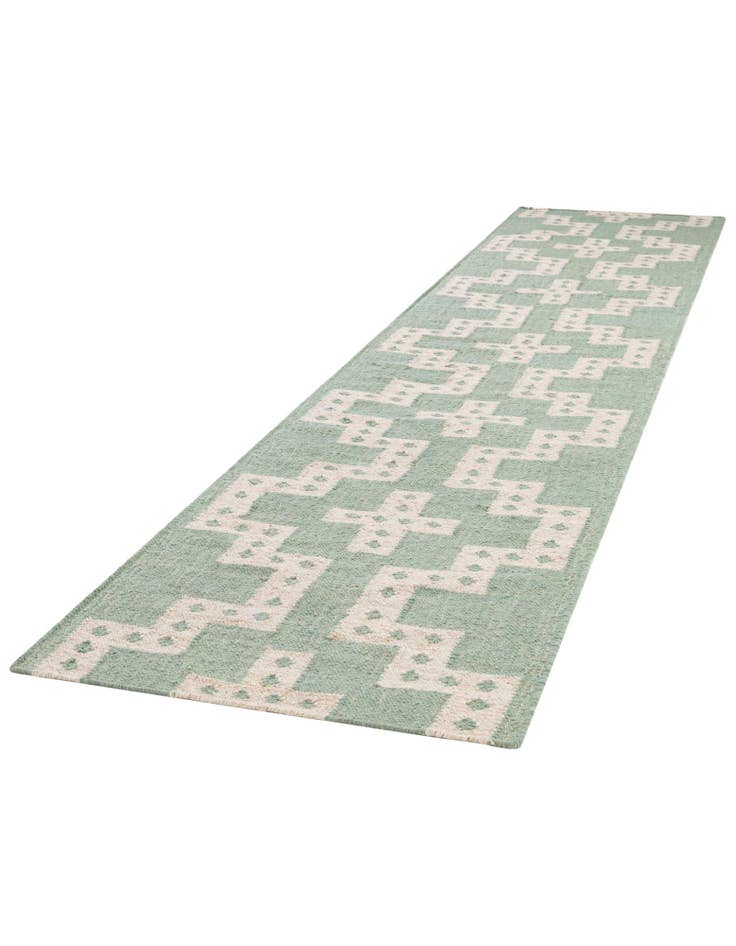 Detail image of 2' 7 x 12'  Hand Woven Kilim Wool Runner Rug